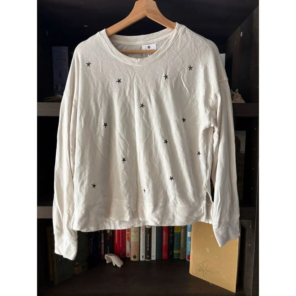 Sundry x Anthropologie Star & Heart Sweatshirt In Tan Size 1 / Small